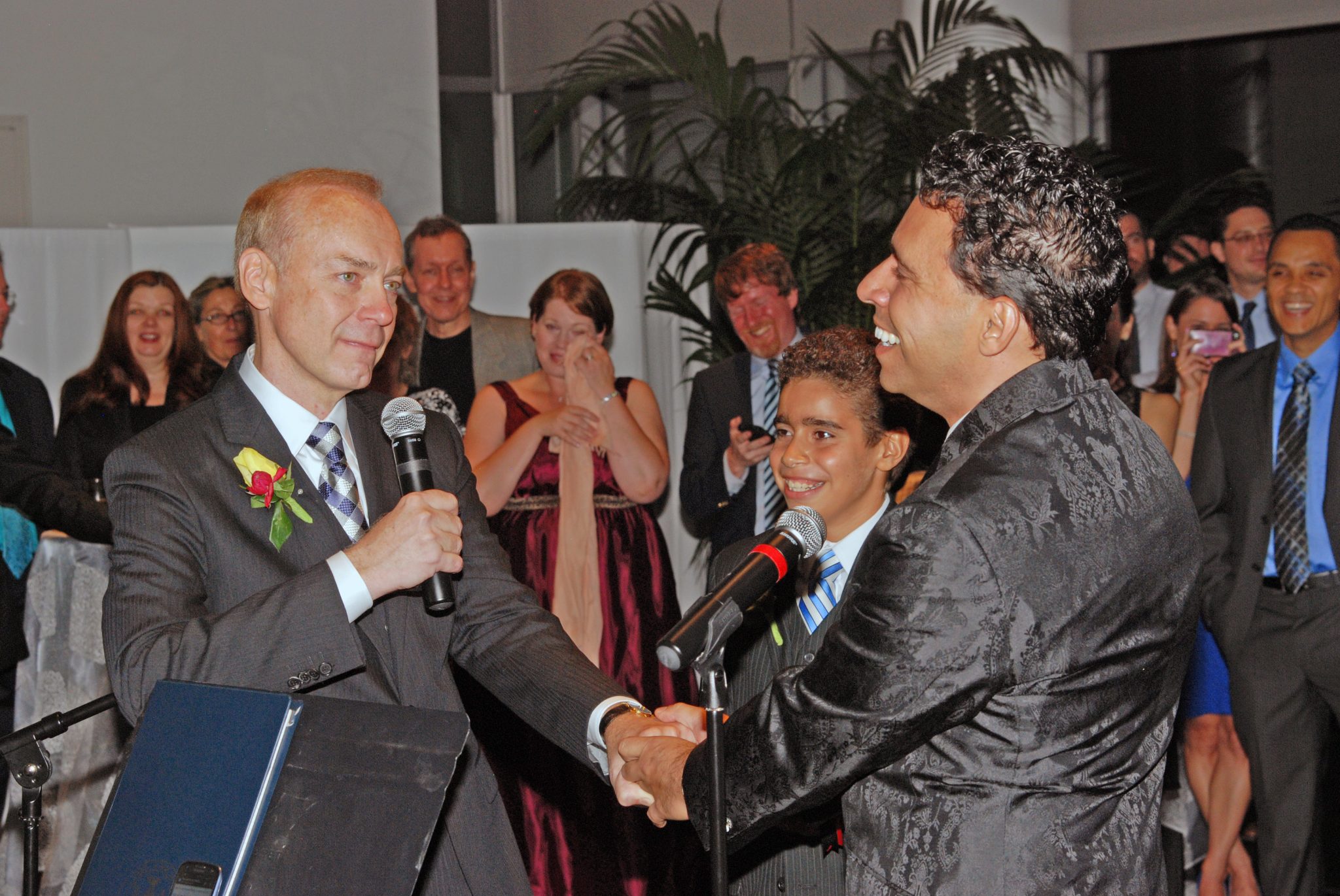 David Kenney (left) and Ben Suazo's wedding, August 1, 2012. Their son Alexander (center) was their ring bearer.