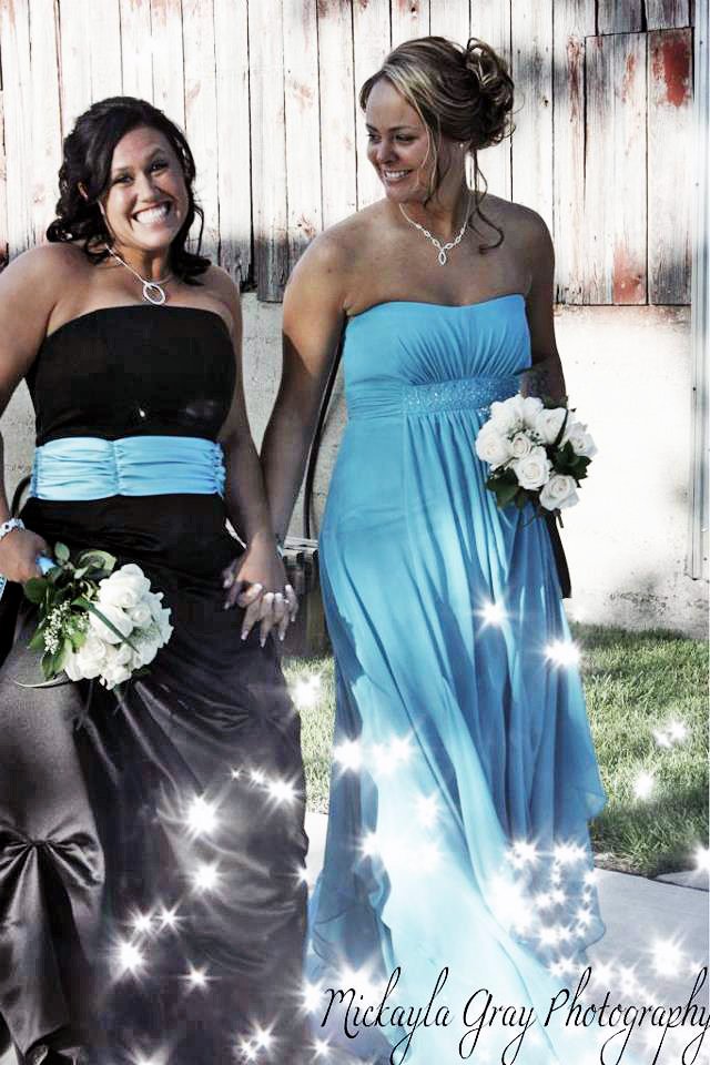 Alisha and Billie Carder (right) on their wedding day, August 11, 2012, Indianapolis, Indiana.