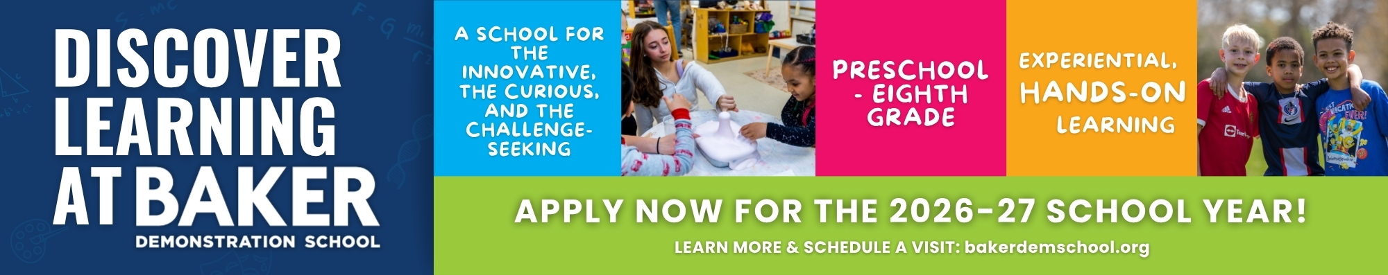 Baker Demonstration School banner ad